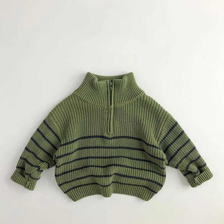Kinderen Zipper Trui Comfortabel Katoen Eenvoudige Rits 0