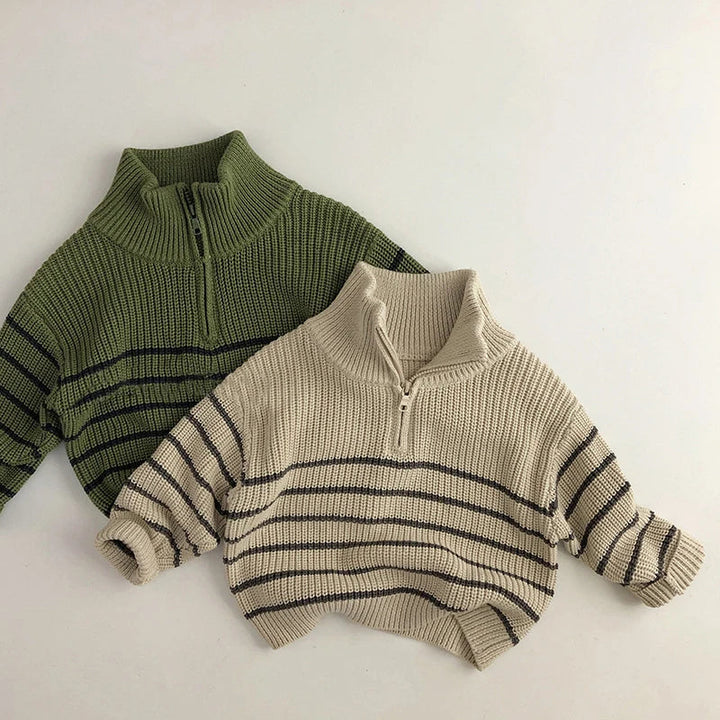 Kinderen Zipper Trui Comfortabel Katoen Eenvoudige Rits 1
