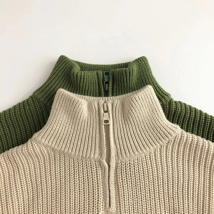 Kinderen Zipper Trui Comfortabel Katoen Eenvoudige Rits 4