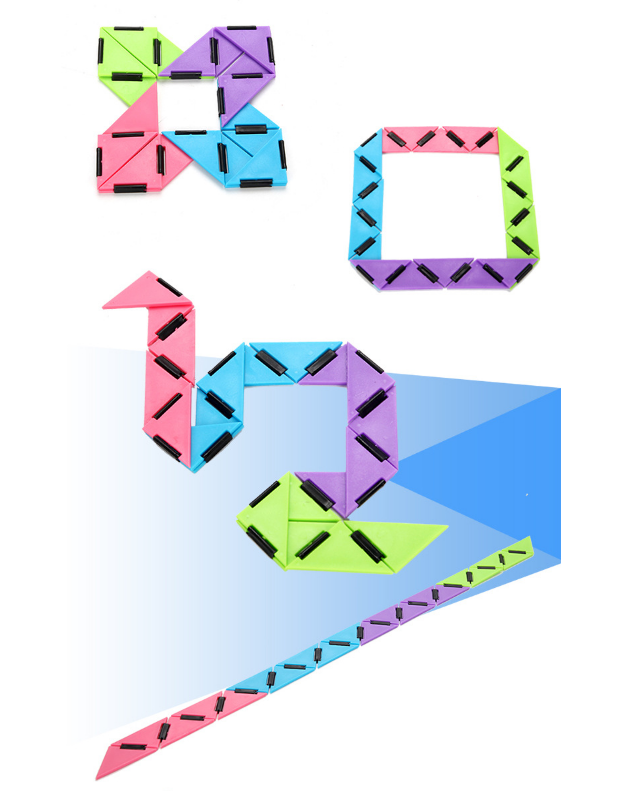 Kinderen's Hinge Puzzle Creatief Speelgoed Beweegbare Scharnieren Plastic 2