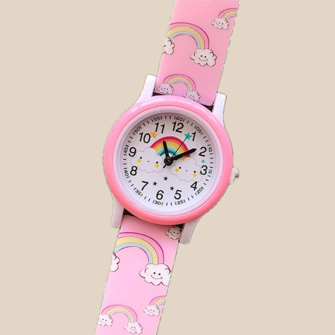 Kinderhorloge Regenboog Siliconen Band Vrolijk en Duurzaam Horloge voor Kinderen 1