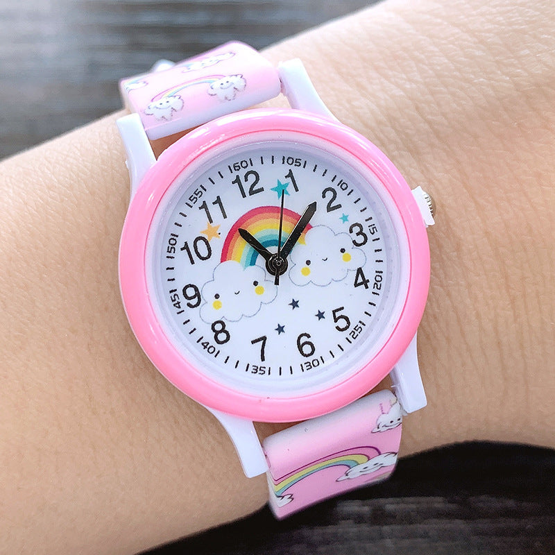 Kinderhorloge Regenboog Siliconen Band Vrolijk en Duurzaam Horloge voor Kinderen 2