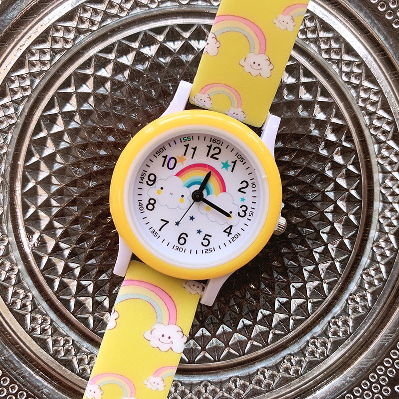 Kinderhorloge Regenboog Siliconen Band Vrolijk en Duurzaam Horloge voor Kinderen 6