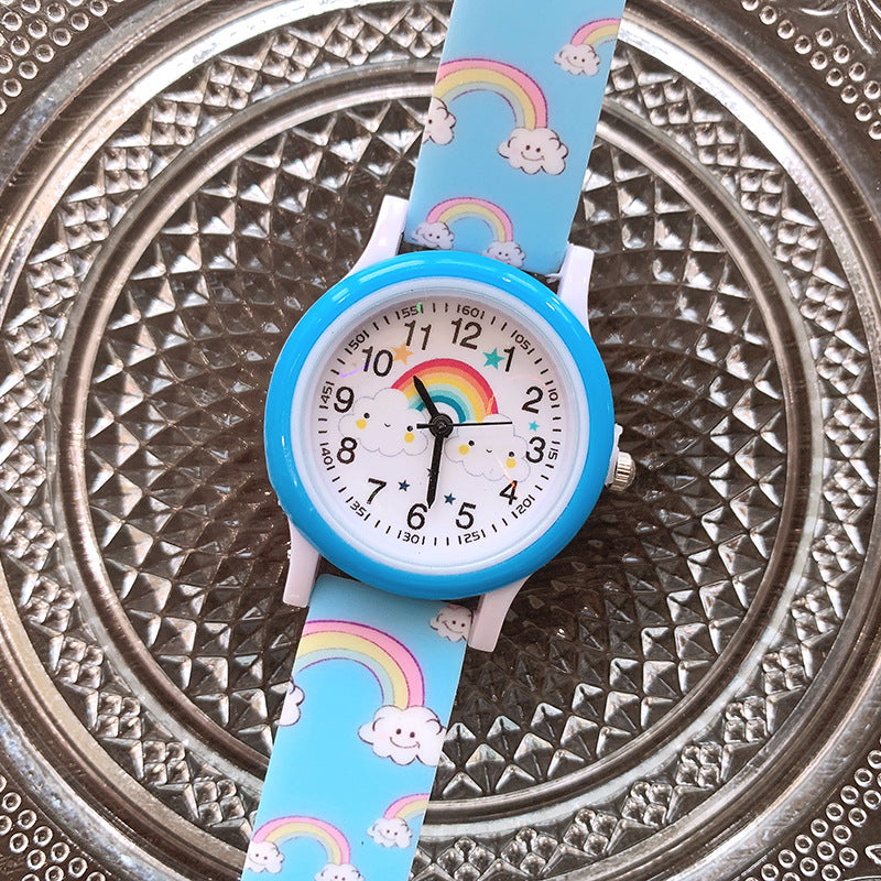 Kinderhorloge Regenboog Siliconen Band Vrolijk en Duurzaam Horloge voor Kinderen 8