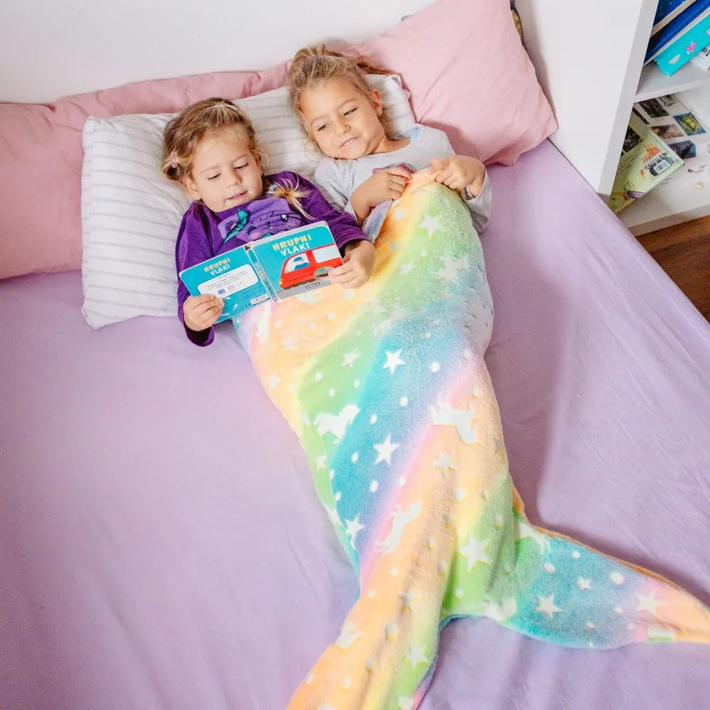 Kinderslaapzak Zeemeermin Glow in the Dark Zacht Polyester voor Kinderen 3-10 Jaar 4