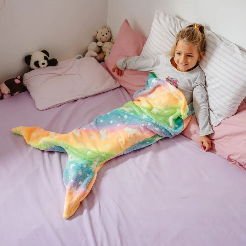 Kinderslaapzak Zeemeermin Glow in the Dark Zacht Polyester voor Kinderen 3-10 Jaar 5
