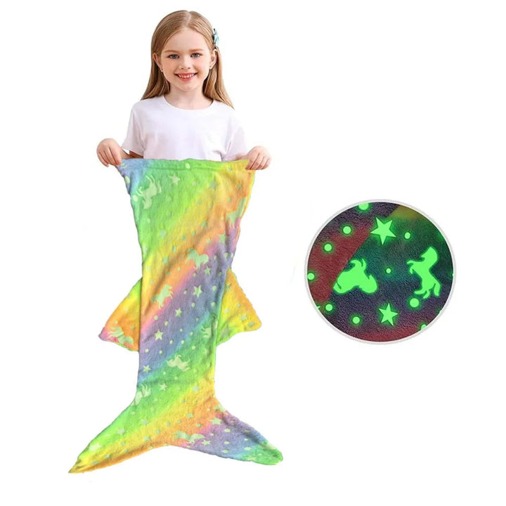 Kinderslaapzak Zeemeermin Glow in the Dark Zacht Polyester voor Kinderen 3-10 Jaar 9