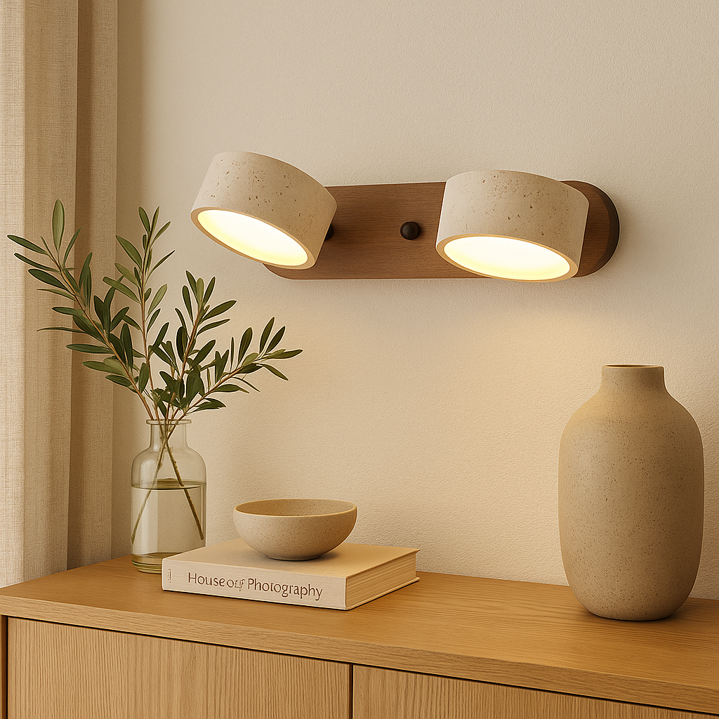 Klaro | Elegant Travertine Wall Lamp for Modern Interiors 1