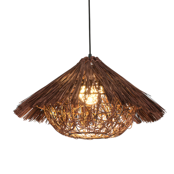 Korin | Vintage Rattan Bamboo Pendant Light for Home Décor 0