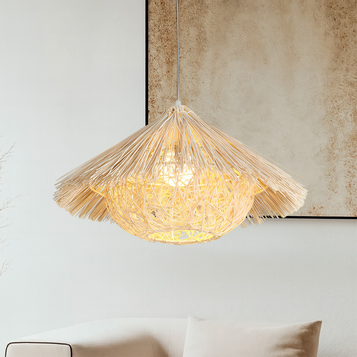 Korin | Vintage Rattan Bamboo Pendant Light for Home Décor 3