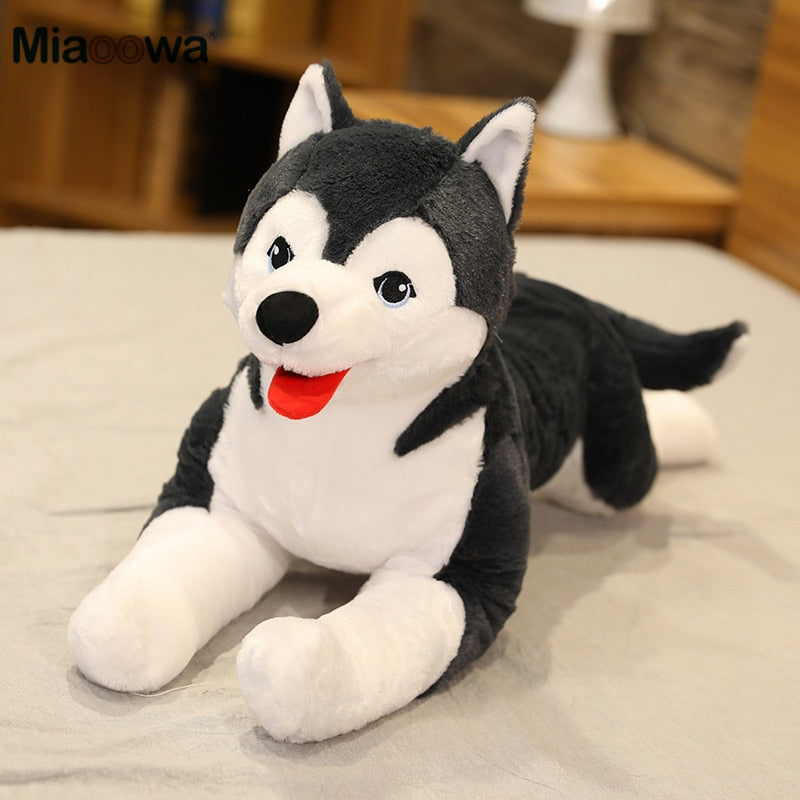 Life-size husky puppy stuffed toy 0
