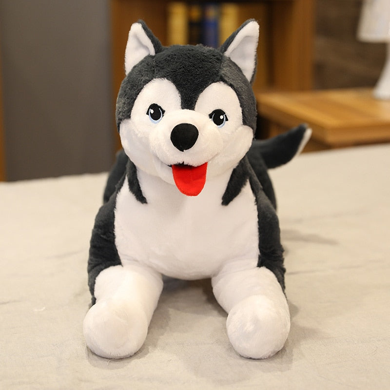 Life-size husky puppy stuffed toy 1