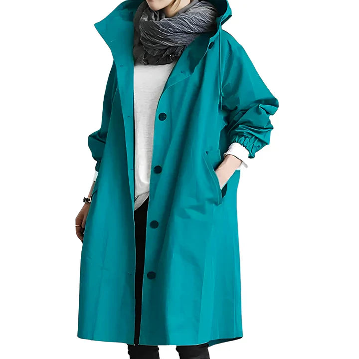 Lightweight Women’s Waterproof Raincoat with Hood – Casual Outdoor Windbreaker Jacket 1