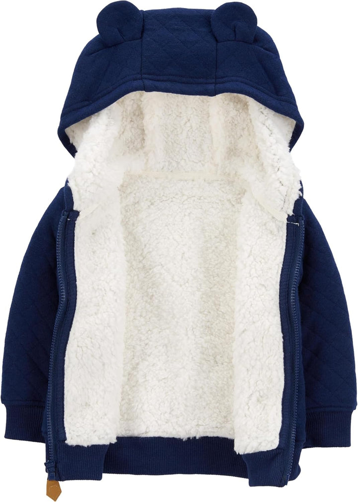 Lined Baby Sweater with Hood 2