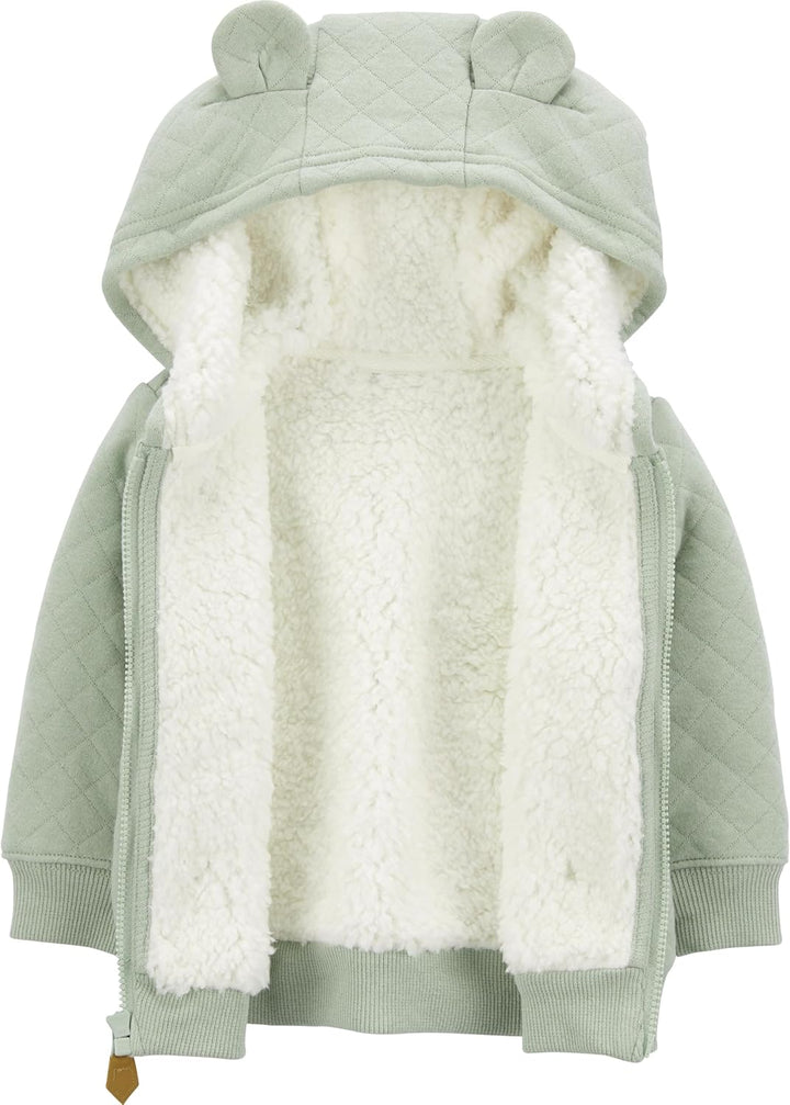 Lined Baby Sweater with Hood 4