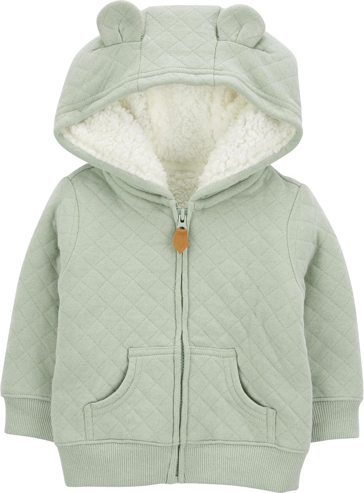 Lined Baby Sweater with Hood 5