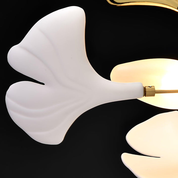 Lixora | Ginkgo Leaf Chandelier with Contemporary Glass Design 6