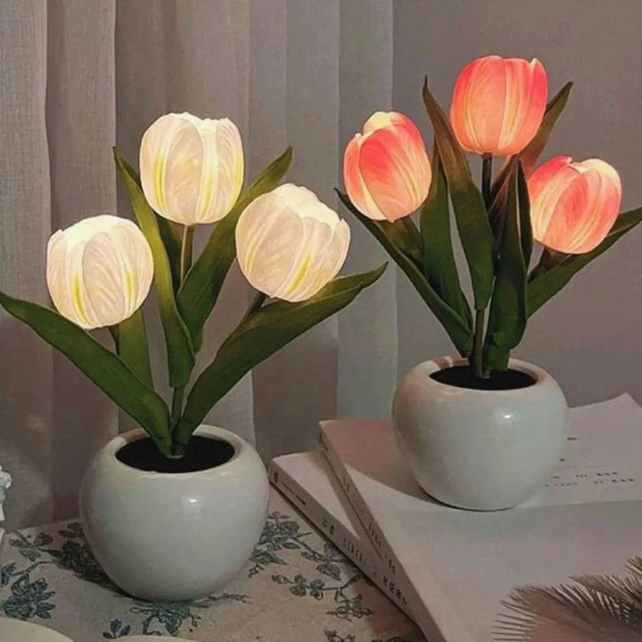 LumaPort | LED Table Lamp with Floral Pot Design for Modern Home Decoration 7