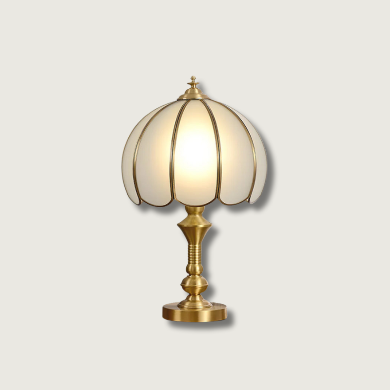LumeWhite – Classic Brass and Glass Table Lamp 0