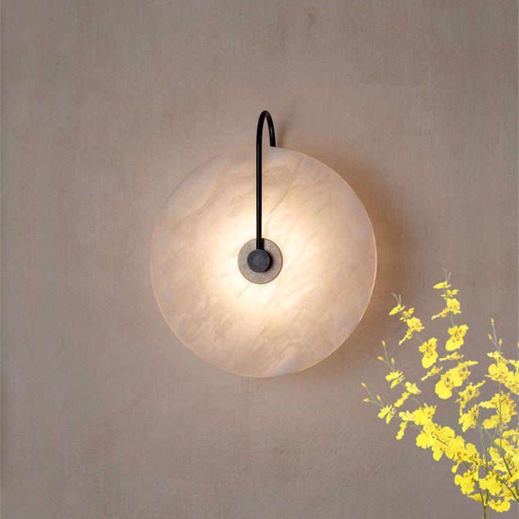 Lumenda | Modern Alabaster Marble LED Wall Lamp for Elegant Interiors 4