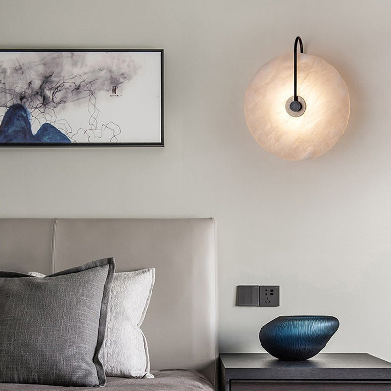 Lumenda | Modern Alabaster Marble LED Wall Lamp for Elegant Interiors 7