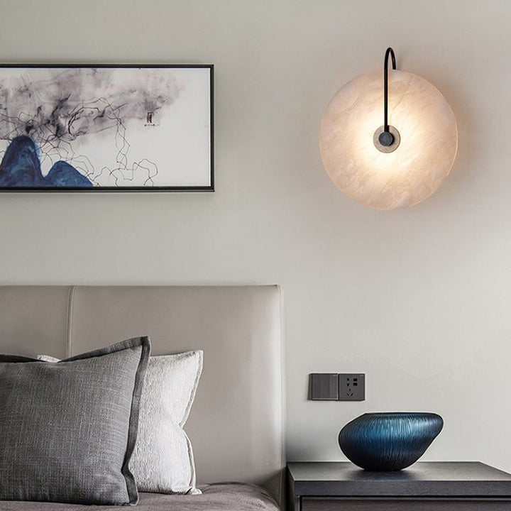 Lumenda | Modern Alabaster Marble LED Wall Lamp for Elegant Interiors 7