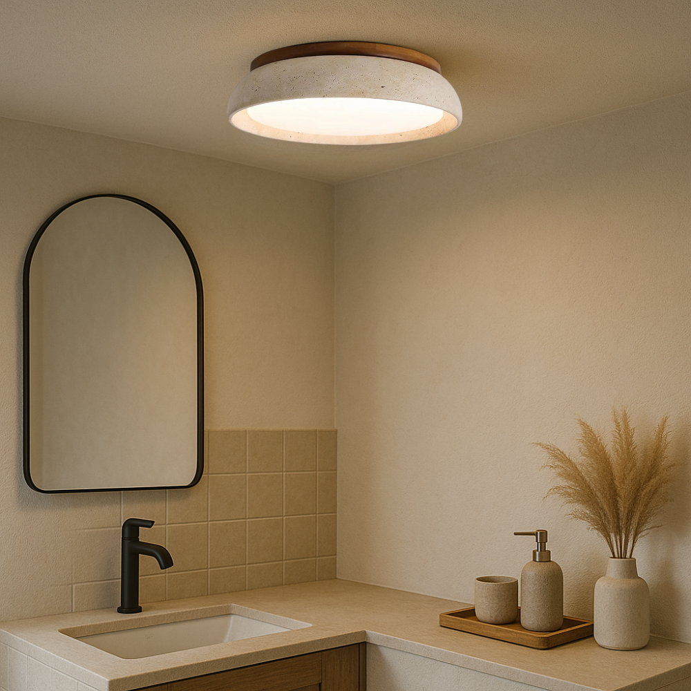Lumeon | Travertine-Style Ceiling Lamp for a Classic Look 0