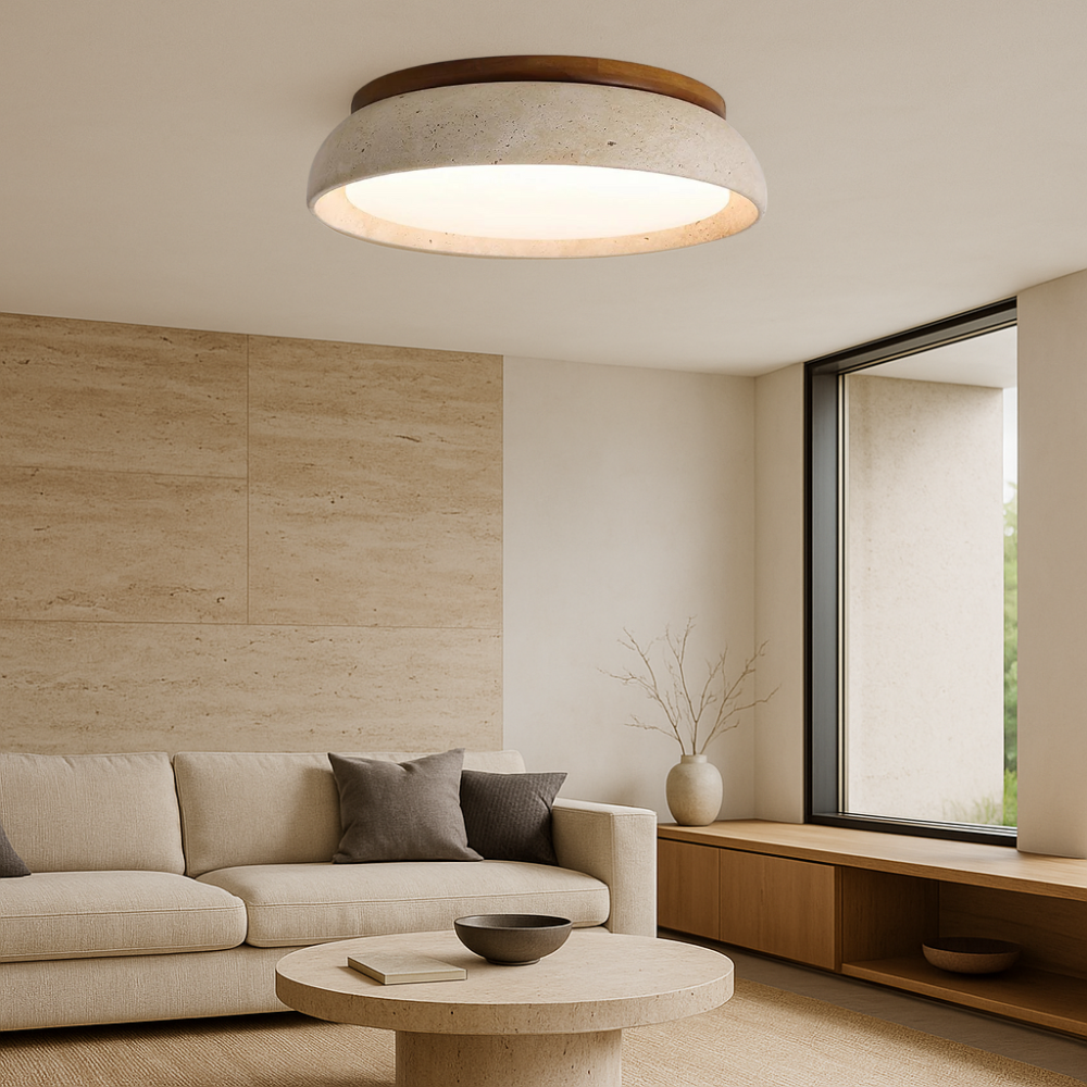 Lumeon | Travertine-Style Ceiling Lamp for a Classic Look 1