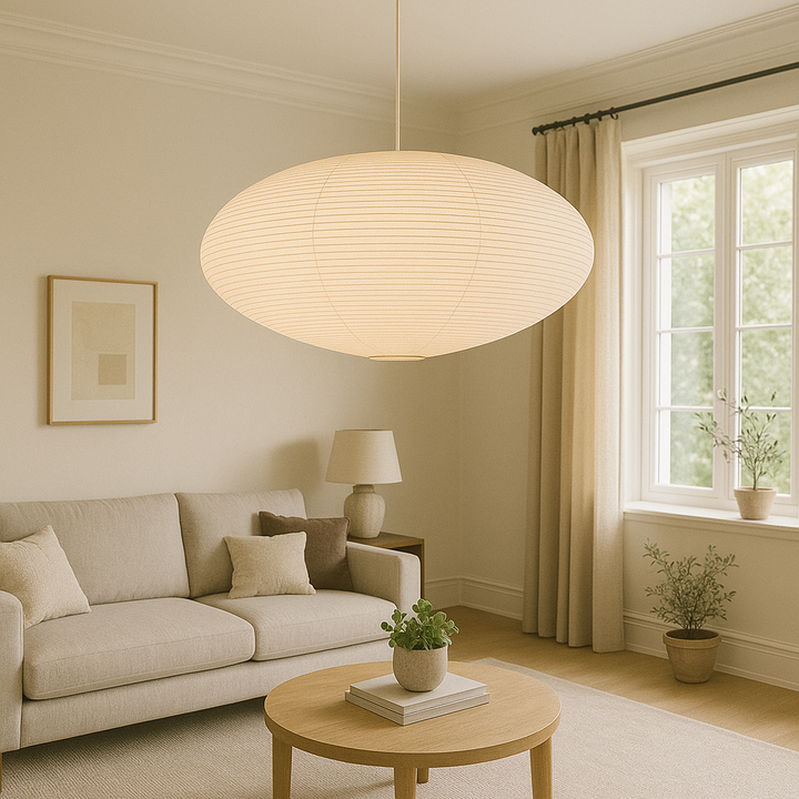 Lumeviah | Japanese Paper Pendant Lamp in Vintage Wabi Style 0