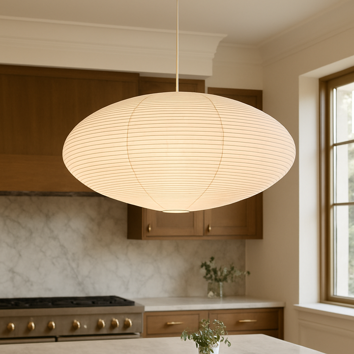 Lumeviah | Japanese Paper Pendant Lamp in Vintage Wabi Style 5