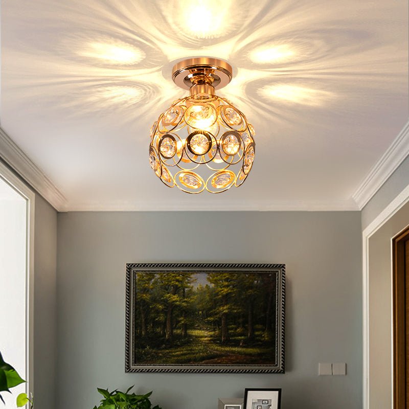 Luminara | Elegant Iron And Glass Flush Mount Ceiling Light Fixture 2