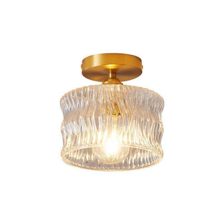 Luminara | Elegant Modern Glass Ceiling Lamp with Gold Finish 0