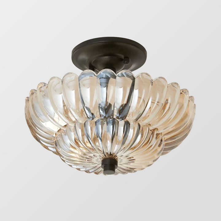 Luminara | Elegant Retro Glass Flush Mount Ceiling Light Fixture 0