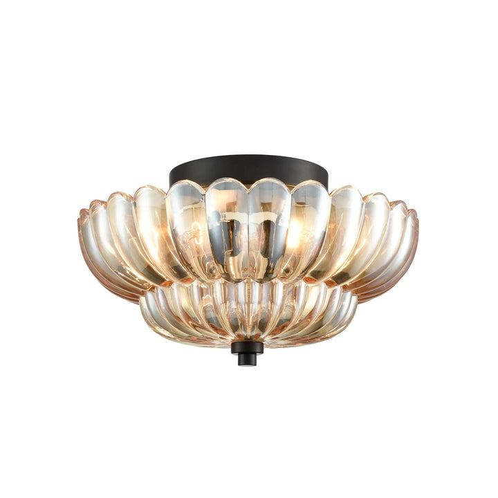 Luminara | Elegant Retro Glass Flush Mount Ceiling Light Fixture 1