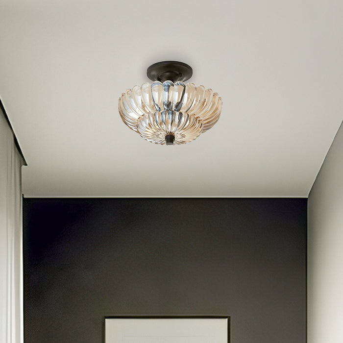 Luminara | Elegant Retro Glass Flush Mount Ceiling Light Fixture 2