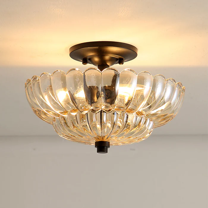 Luminara | Elegant Retro Glass Flush Mount Ceiling Light Fixture 3