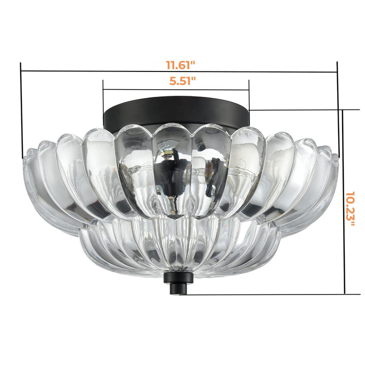Luminara | Elegant Retro Glass Flush Mount Ceiling Light Fixture 8