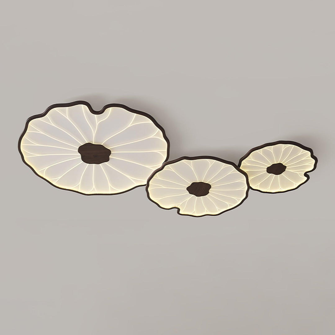 Luminara | Modern Minimalist Walnut Wood LED Ceiling Light Fixture 15