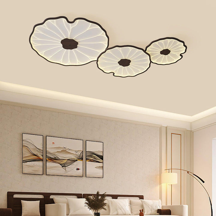 Luminara | Modern Minimalist Walnut Wood LED Ceiling Light Fixture 3