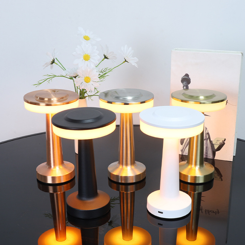 Luminara | Sleek Modern Metal USB Charging Table Lamp for Bedside or Desk 1