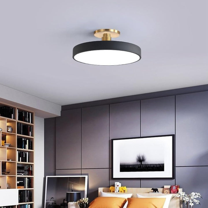 Luminara | Stylish Modern Black Gold Flush Mount Ceiling Light Fixture 3