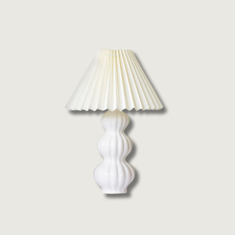 LunaRadiance - Table Lamp with Pleated Aesthetic and Cozy Glow 1