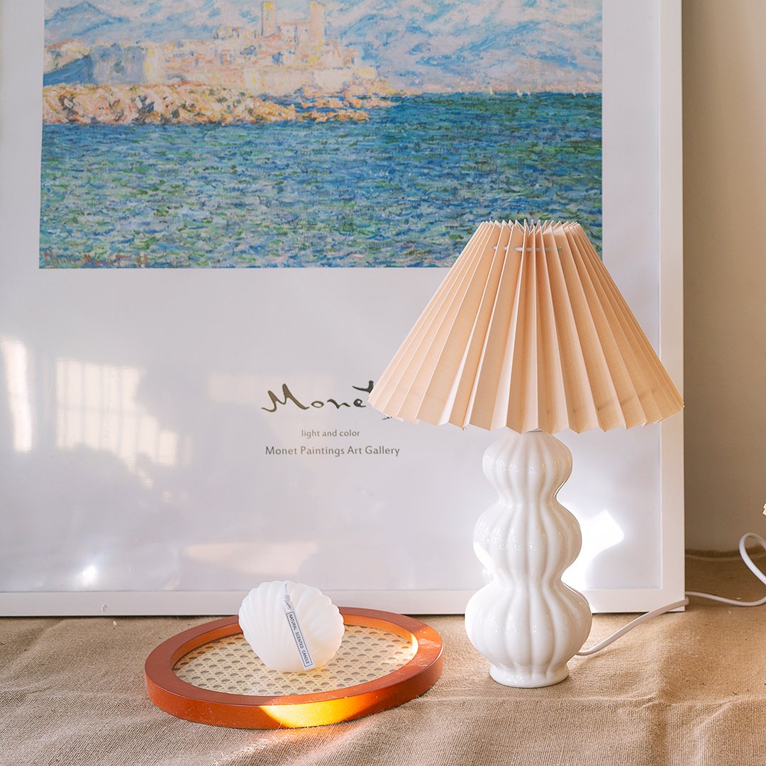 LunaRadiance - Table Lamp with Pleated Aesthetic and Cozy Glow 11
