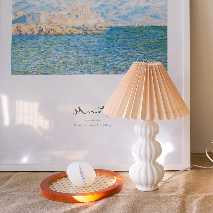 LunaRadiance - Table Lamp with Pleated Aesthetic and Cozy Glow 11