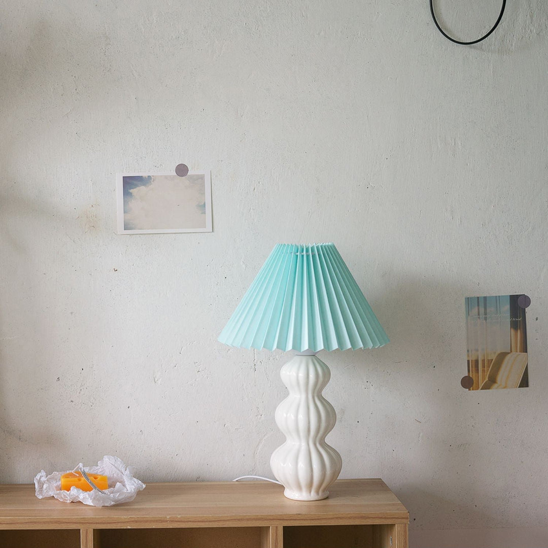 LunaRadiance - Table Lamp with Pleated Aesthetic and Cozy Glow 13