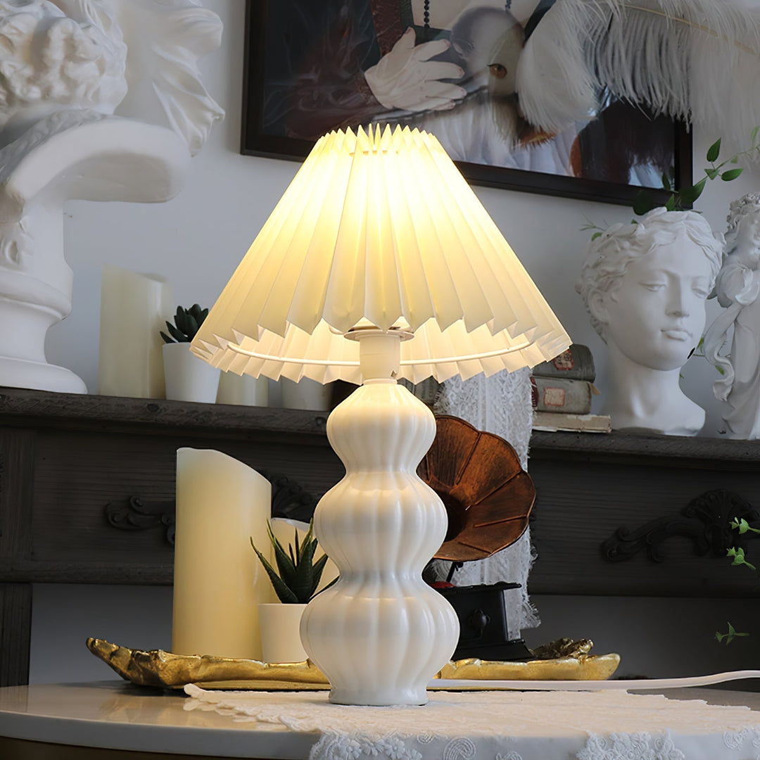 LunaRadiance - Table Lamp with Pleated Aesthetic and Cozy Glow 2