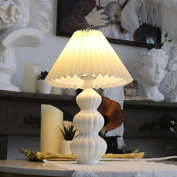 LunaRadiance - Table Lamp with Pleated Aesthetic and Cozy Glow 2