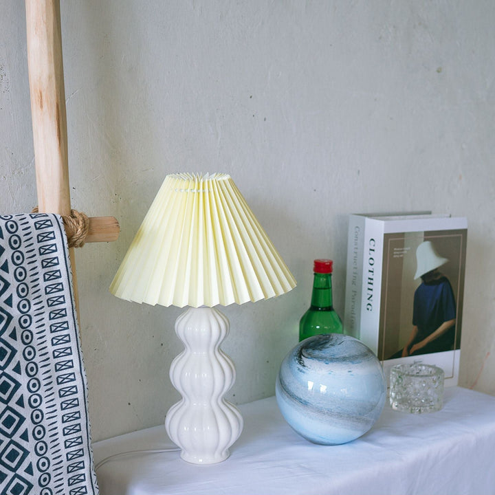 LunaRadiance - Table Lamp with Pleated Aesthetic and Cozy Glow 7