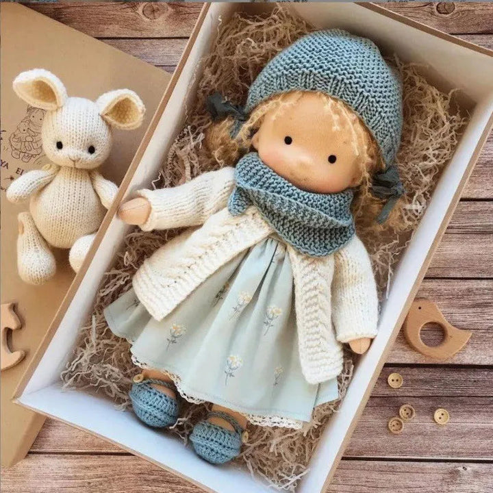 Luna | Waldorf Handmade Plush Doll – Soft Cotton Toy with Fabric Box | Cute & Cozy | For Children’s Birthday & Daily Imaginative Play 23