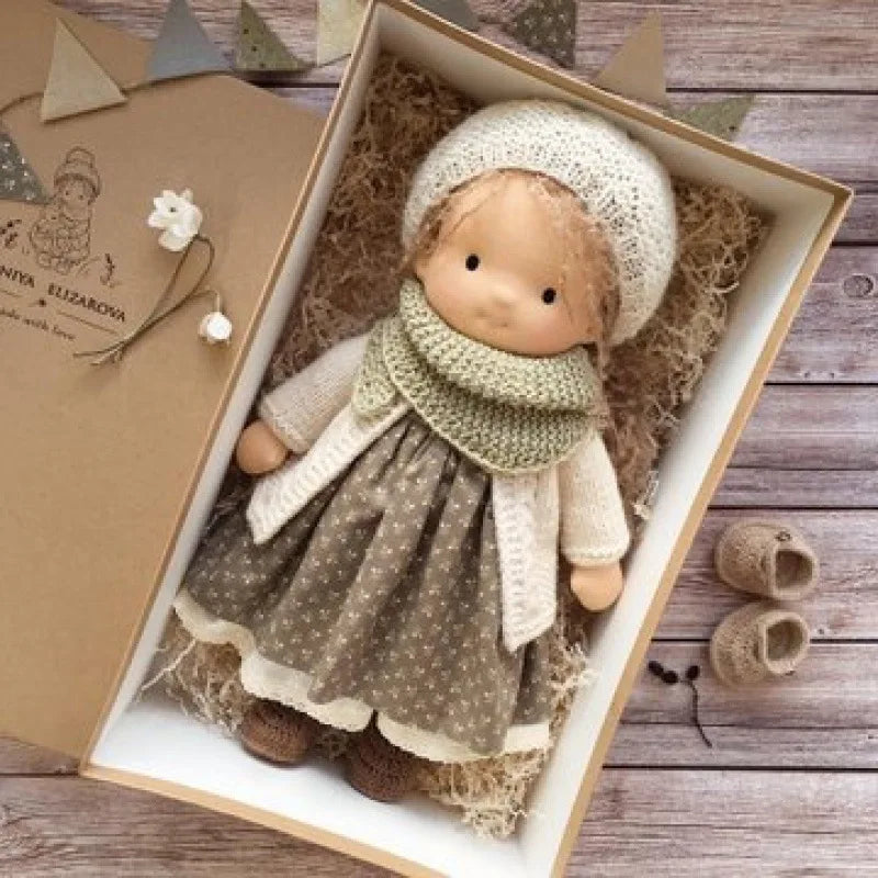 Luna | Waldorf Handmade Plush Doll – Soft Cotton Toy with Fabric Box | Cute & Cozy | For Children’s Birthday & Daily Imaginative Play 29